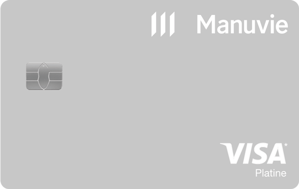 La face avant de la Carte Visa Platine de la Banque Manuvie
