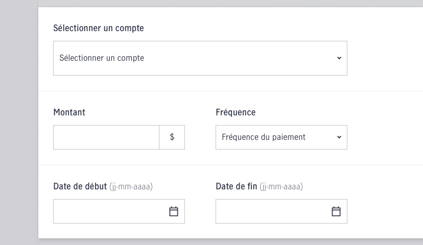 Capture d’écran montrant comment mettre en place le paiement automatique de factures périodiques au moyen des services bancaires en ligne.